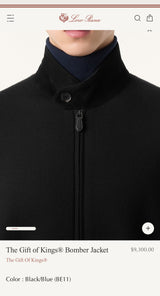 $9,300 Loro Piana Bomber Jacket 46 The Gift of Kings® 2026!