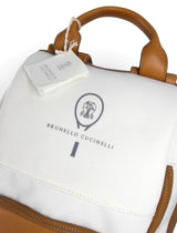 $5,100 Brunello Cucinelli Leather & Techno fabric Padel Backpack
