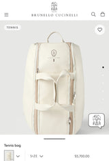 $5,700 Logo-Print Detailed Grain Leather tennis bag Backpack