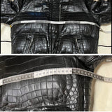 $300K HERMES Crocodile Pororus Jacket 50 detachable Ermine fur lining