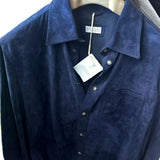 $7,300 Brunello Cucinelli M Suede Overshirt