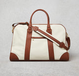 $6.550 Grained Calfskin & Cowhide Street Bag English Whi (CZR76)