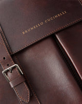 $5,450 Brunello Cucinelli Calfskin Briefcase Burgundy (C8457)