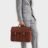 $5,000 Brunello Cucinelli Calfskin Briefcase Copper